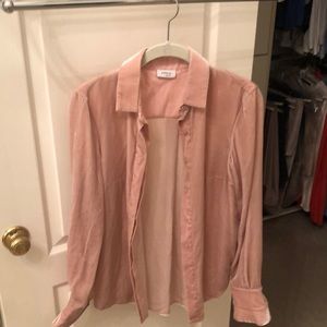 Pink silk shirt